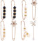 PRETYZOOM 8Pcs Broche Cardigan Grand Pull Vintage Châle Clips Vêtements Rétro Clips de Robe Châle Broche de Poitrine pour Les Femmes 8. 5X2x1. 5 Cm