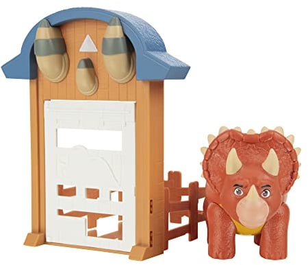 Dino Ranch DNR0024 - Dino Action Pack - Triceratops, bewegliche Figuren, ab 3 Jahren, Mehrfarbig