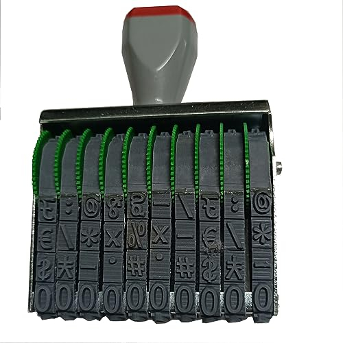 WANLIAN Classic Ziffernstempel 7 mm 10 Band Gummi Nummerierungsstempel, Multifunktions DIY veränderbar (0-9)10 Ziffern Zahlen Datum Stempel, Abdruckgröße 67 x 7 mm, mehrfarbig