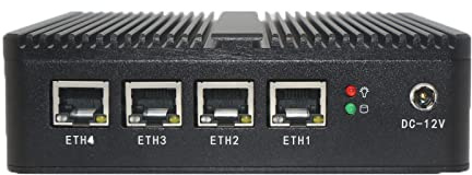 HSIPC J4125 Quad Core Firewall Micro Appliance, Mini PC, Nano PC, Router PC with 8G RAM 128G SSD, 4 RJ45 Port COM HDMI AES-NI Compatible with Pfsense OPNsense