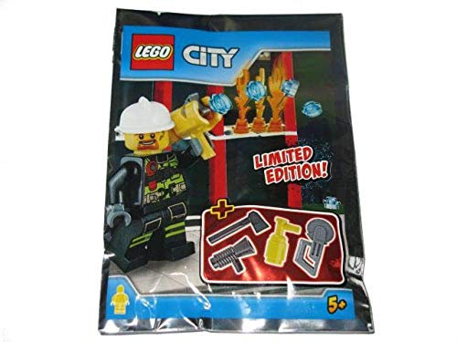 LEGO City Feuerwehrmann Minifigur Folien-Set 951704 (Beutel) - 17 Teile + 1 Minifigur - 6 Jahre - 12 Jahre