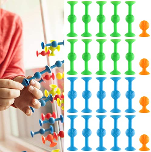 24er Set Darts mit Saugnäpfen,Saugnapf Spielzeug,Darts Sucker,Silikon-Spielzeug,Dekompression Spielzeug für Kinder und Erwachsene