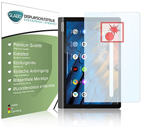 Slabo 2 x Panzerschutzfolie kompatibel mit Lenovo Yoga Smart Tab 10,1 (YT-X705F) Panzerfolie Displayschutzfolie Schutzfolie Folie Shockproof KLAR