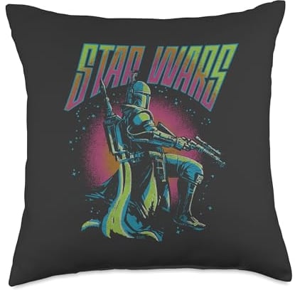 Star Wars Book of Boba Fett Retro-Poster- berwurfkissen, 45,7 x 45,7 cm, mehrfarbig