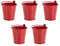 Happyyami Hochzeitsdekoration Metall Kleine Bewässerung von Vintage- Verzinktes Pflanzer Bauernhaus Vase Getrocknete Blumentisch Arrangement für Home Shop Desk Red 5Pcs Gartendekoration