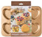 DECORA, 0070110 Moule Gold Line pour Mini-gâteaux en Forme de cœur, 12 cavités Ø 9,5 cm, Idéal pour préparer de charmants Mini-gâteaux, en Acier antiadhésif.