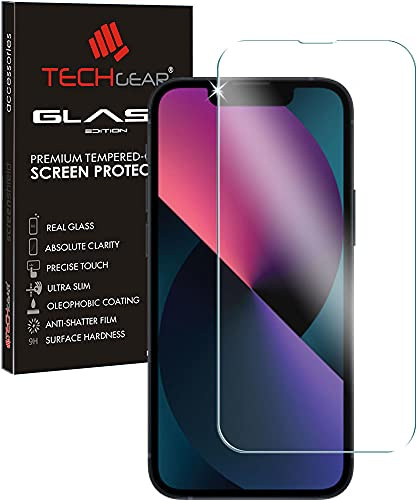TECHGEAR GLASS Edition for iPhone 14 6.1 Tempered Glass Screen Protector Cover [2.5D Round Edge] [9H Hardness] [Crystal Clarity] [Scratch-Resistant] [No-Bubble]