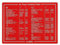 Muldale Red Glass Chopping Board with Air Fryer Conversion - Toughened Non-Slip Worktop Saver - Heat Resistant Cutting Board - Vintage Red Design