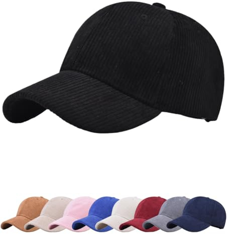 Cozyan Winter Baseball cap Cappello Invernali Cappellino in Poliestere Cappellino da Baseball Classic Unisex Cappello da Sole in Velluto a Coste Regolabile con Visiera Curva Berretto per Sport Caldi