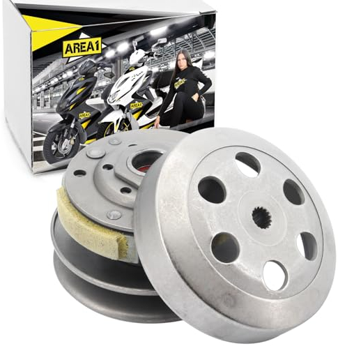 Area1 Ersatz Wandler + Kupplung + Glocke 107mm für 50ccm 2T Motoren, Kompatibel mit Aerox Jog Neos Slider BWs Italjet F12 F15 461 K2 Nitro Mach G Ovetto