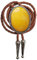 Himongoo Bolo-Krawatte aus natürlichem Edelstein – braunes Leder, Hochzeits-Krawatte für Männer und Frauen – Western-Stil Bolo-Krawatte, Große gelbe Jade, M