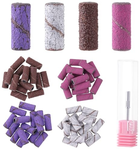 Bandes De Ponçage pour Ongles Avec Perceuse À Ongles 60 Bandes De Ponçage pour Lime À Ongles De 3 Mm 4 Couleurs Ponceuse Professionnelle pour Forets Et Préparation Des Ongles Vernis Lisse