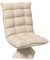 HOMCOM Bodenstuhl Bodensofa mit Verstellbarer Rückenlehne, drehbarer Meditationsstuhl mit Sockel, Lazy Sofa, gepolstert Relaxsessel für Büro, Wohnzimmer, Beige