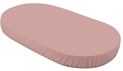 Grand Drap-Housse, pour lit bébé Waldin OWAL 7en1 - Linge de lit pour Enfants- Coton Facile d'entretien, Super Doux et résistant, Rose