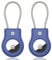 SCALLOP Air Tag Holder with Wire Cable,Durable-Resistant-Secure Air Tag Keyring,360°Protective Air Tag Case Accessory for Keys, Key Ring,Luggage Compatible Apple Air tag