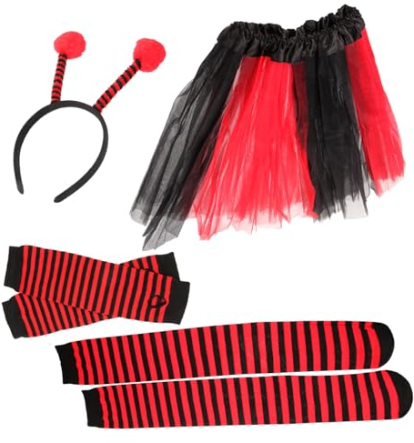 TOGEVAL 1 Set Armstulpen Marienkäfer Kopfbedeckung Marienkäfer Ärmel Marienkäfer Dekor Marienkäfer Bekleidungszubehör Marienkäfer Tutu Rock Marienkäfer Strümpfe Marienkäfer
