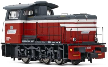 Rivarossi HR2932 Mercitalia SundT, Diesel-Rangierlokomotive Reihe 245, rot-dunkelgraue Lackierung mit weißen Streifen, Ep. VI-Lok – Diesel