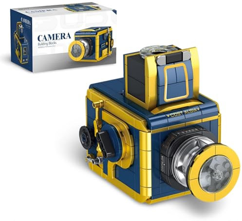 Ebortsin Ideas Digital Kamera Bausteine Bausatz, 457 Teile Klemmbausteine Retro Camera Modell Bausatz Spielzeug, Kamera Bausteine Geschenk für Erwachsene und Kinder