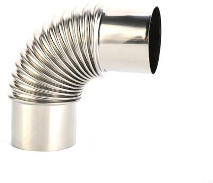 HOHOVYVY Steel Pipe 60 mm, Stove Pipe, Stainless Steel 90 Degree Angle Piece Chimney Insert Bend 90° Multi Flue Stove Pipe (80 mm)