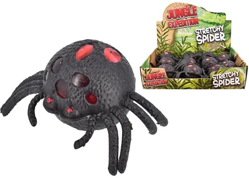 KandyToys Squishy Spiders Toys | Fake Spider Halloween Fidget Toy | Anti Stress Ball | Stress Relief Toys