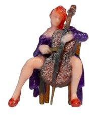 NOCH® Cellistin, farbige Modellfigur 3D-Druck, H0 für Modellbahn und Dioramen, Geschenke sowie DIY