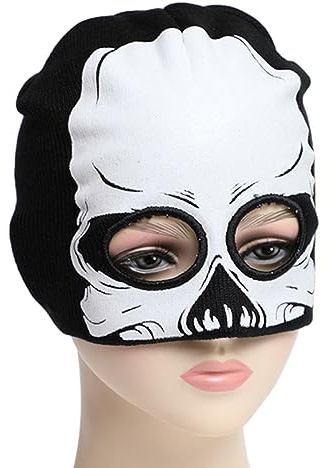 Gruselige Gestrickte Mütze Halloween Gruseliges Skelett Alien Skelett Sturmhaube Kostüm Party Cosplay Alien Hüte Sturmhaube