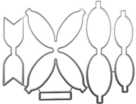 Stanzschablonen mit Schleife, Karbonstahl, Prägeschablonen für die Herstellung von Fliegen, Haargummis, Haarspangen, Karten, Scrapbooking