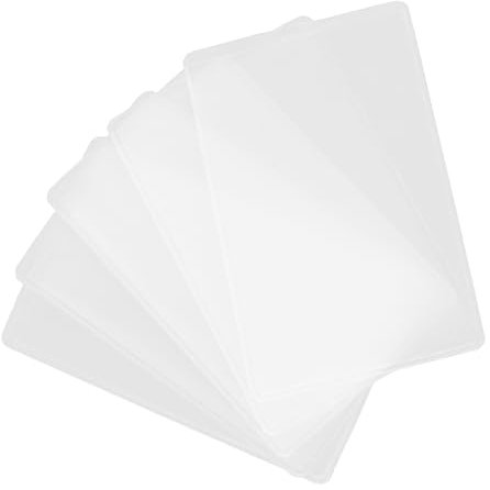 SHINEOFI 5 custodie trasparenti in plastica rigida per biglietti da visita, carte di credito, porta badge, custodie trasparenti per portafoglio