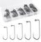 Aberdeen Jig Fishing Hooks, 100pcs 90 Degree Crappie Hooks Long Shank Saltwater Hooks Kit 1/0-5/0