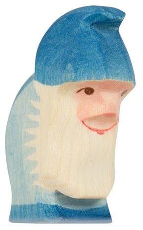 Ostheimer - 25045 - Zwerg blau, Holz, Handarbeit, 6cm x 3,9cm x 2,5cm