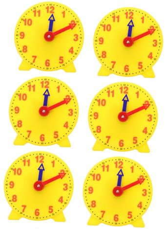 Vaguelly 6 Stücke Pädagogisches Zeit Uhr Zeit Lernenden Form Uhr Form Wahrnehmung Zeit Form