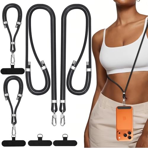 TNSNK Lanyard & Handykette Universal | für Alle Smartphones, Länge verstellbar, Inklusive Handy Umhängeband und Handschlaufe Handy, Sichere Freihand, Polyester