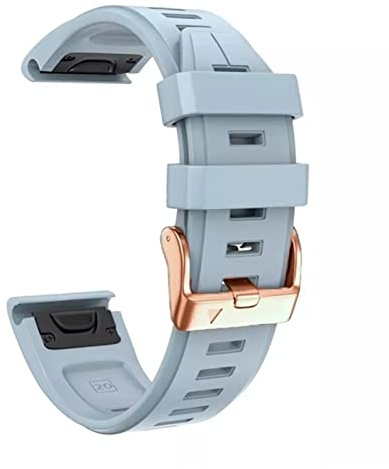 IORUYB Für Garmin Fenix ​​6S 5S Armband 20mm Armband Für Fenix ​​6s Pro 5s Plus 7S/Instinct 2S/D2 Rose Gold Schnalle Silikon Schnell Ersatz Handgelenk Riemen(Sea Blue,Fenix 7S)