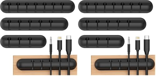 Kabelhalter Kabelclips, 3/5 Stück Kabelmanagement, Mit 2 Farben von Kabel-organisator für Schreibtisch, Netzkabel, USB Ladekabel, Ladegeräte, Audiokabel, Büro und Privatanwender (Packung mit 2)
