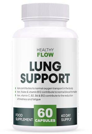 Healthy Flow Lung Support 60 Capsules All Natural Non GMO Vegan Friendly