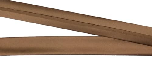 Generisch 3 m Satin Schrägband Taupe 20 mm vorgefalzt