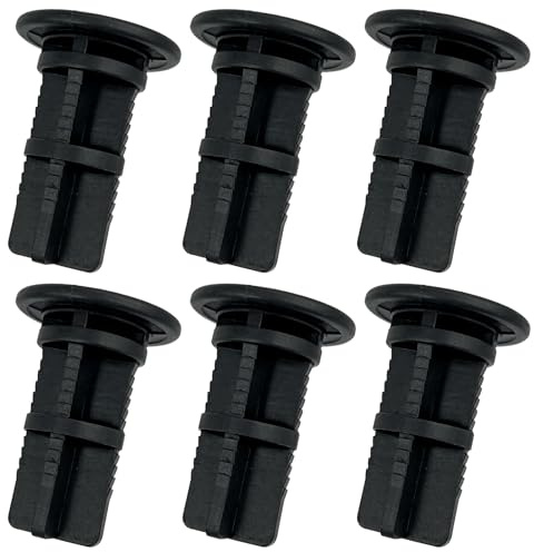6 Pcs 38 x 18 mm Black 240 Litre Wheelie Bin Lid Replacement Hinge Pins | Durable Plastic Parts For Household And Commercial Containers