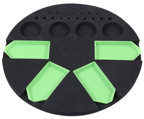 YARNOW Plateau Silicone Assiettes Vertes pour Rangement DIY Diamant Plateau Porte-Outils Léger et Compact pour Peinture Diamant Accessoires pour Strass