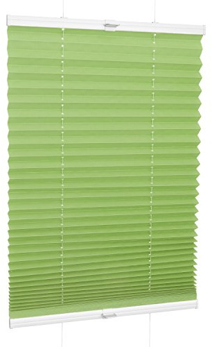 Rolmaxxx ROLLMAXXX Plissee Faltstore Faltrollo Rollo Fensterrollo Klemmfix ohne Bohren (110 x 160 cm, Grün II)