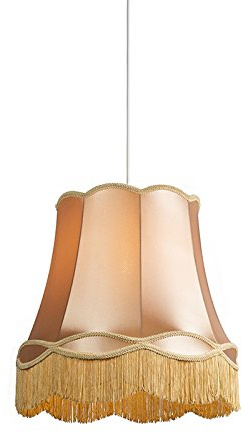 Qazqa Retro Pendelleuchte, Pendellampe - Granny - Gold, Rund, 45cm, Ideal als Flur, Küche lampe, Schlafzimmerlampe und Wohnzimmerlampe