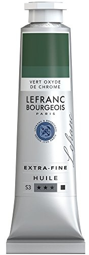 Lefranc Bourgeois Extra-Fine Oil Paint, Artists Quality, Chromium Oxide Green, 40ml Tube
