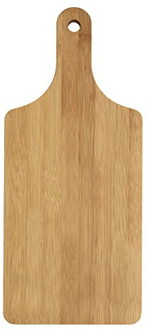 Premier Housewares Paddle Chopping Board, Bamboo, Medium, Bamboo, Natural,, 18 x 40 x 2 cm