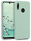 kwmobile Hülle kompatibel mit Huawei P Smart (2019) Hülle - Silikon Handy Case - Handyhülle weiche Oberfläche - kabelloses Laden - Mintgrün matt