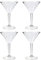 YöL Plastic Cocktail Porn Star Espresso Classic Dry Martini Glass (Set of 4)