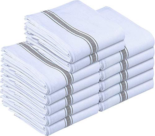 Utopia Towels - Paño de Cocina 200 gsm [12 Piezas - 38 x 64 cm] 100% Algodón, Paños de Cocina Reutilizables, Super Absorbentes y Lavables a Máquina (Gris)