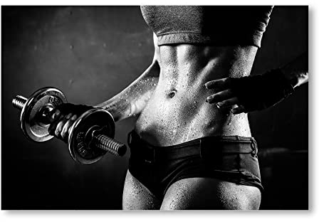 Postereck - 3014 - Frau Fitness, Sport Training Bodybuilding - Wandposter Fotoposter Bilder Wandbild Wandbilder - Poster - DIN A2-42,0 cm x 59,4 cm