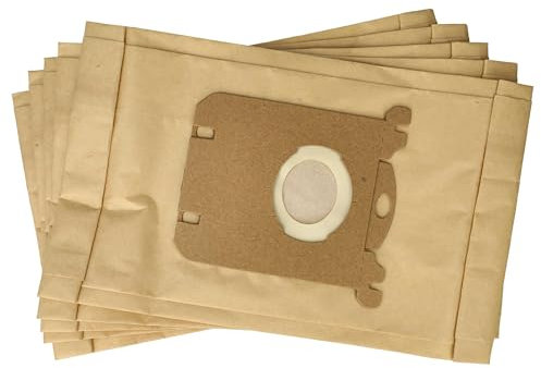 vhbw 5x sacchetto compatibile con Alfatec Euro Compact EC 10, EC 20, EC 30 aspirapolvere - in carta, 25,8cm x 16,2cm, color sabbia
