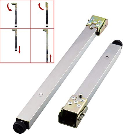 Refue × 1 Tischbein aus Metall, Tischfuß klappbar 70 cm-130 cm, Schreibtisch Theken höhen verstellbar, Edelstahl