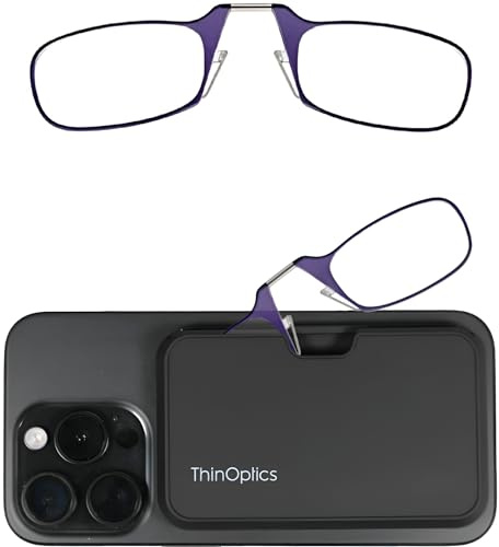 ThinOptics Lunettes de Lecture, pour Homme et Femme, Pliables, Ultra Fines | Lunettes de lecture pliables et compactes pour homme et femme, toujours à portée de main, sans branches, technologie Flex-Fit