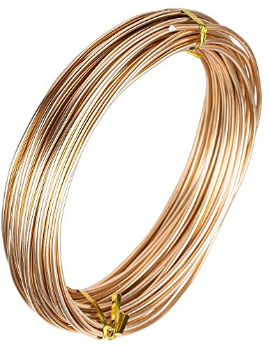 Ideen mit Herz Alambre para joyas para manualidades, alambre de aluminio con un diámetro de 2 mm, 10 m de largo (cobre)